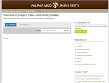 Tablet Screenshot of libguides.valpo.edu