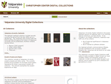 Tablet Screenshot of collections.valpo.edu